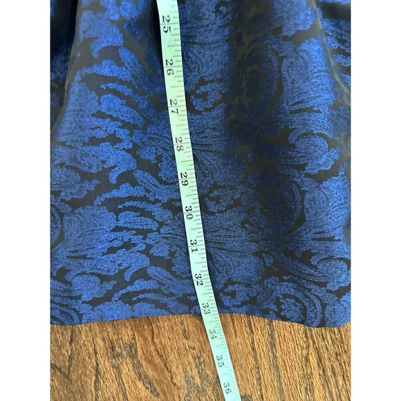 Anthropologie Erin Fetherston Dress Black Blue Mini Metallic Hepburn Small 1424 - Picture 13 of 13